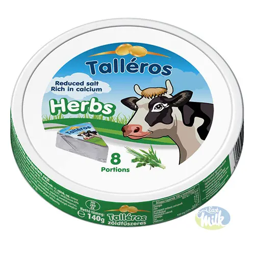 Talléros kördobozos sajt zöldfűszeres 140g